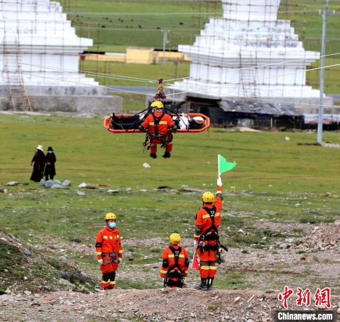 圖為應(yīng)急演練現(xiàn)場。青海省應(yīng)急廳